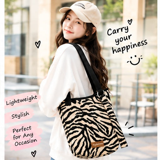 YOKY BAG zebra print tote lifestyle
